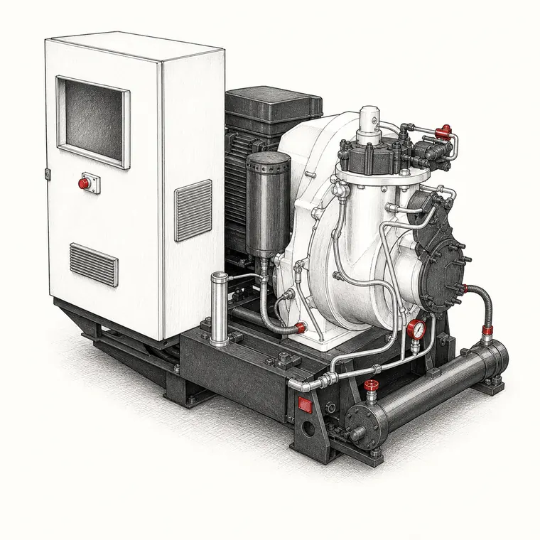Illustration of the MSG Centac Low Pressure centrifugal compressor