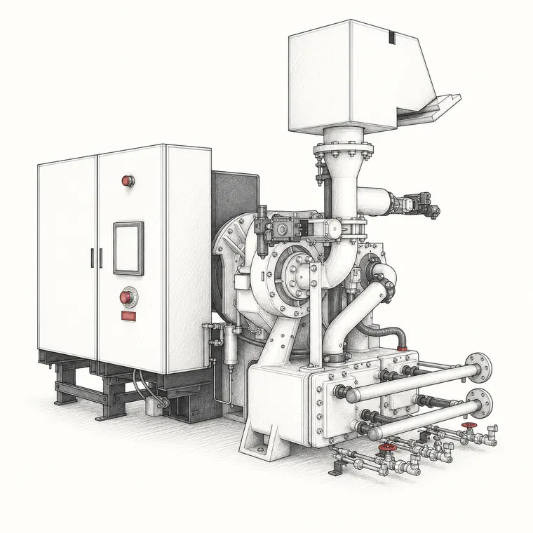 Illustration of the MSG TURBO-AIR NX 1500 centrifugal compressor